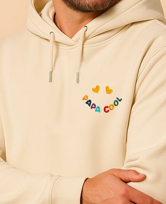 Hoodie homme Papa cool dans un sourire (brodé) - Cadeaux Papa, Cadeaux Maman