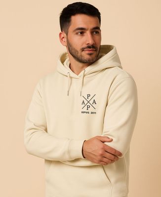 Hoodie homme PAPA depuis date brodé personnalisé - Cadeaux Papa