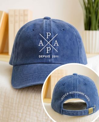 Casquette Futur Papi - Idée Cadeau Annonce Grossesse - Je Vais Être Un Super Papi - Blanche