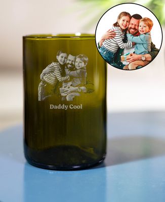 Water glass Engraved photo and text - Gifts for Dad, Mom's gifts, Aperitif