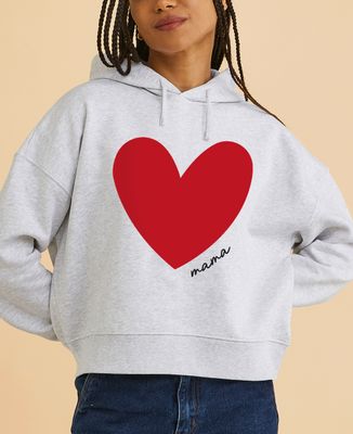 Women's Hoodie Big colorful personalized mama heart - Mom's gifts, Mom/Dad-to-be