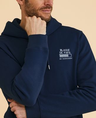 Hoodie homme Blague de papa brodé personnalisé - Cadeaux Papa