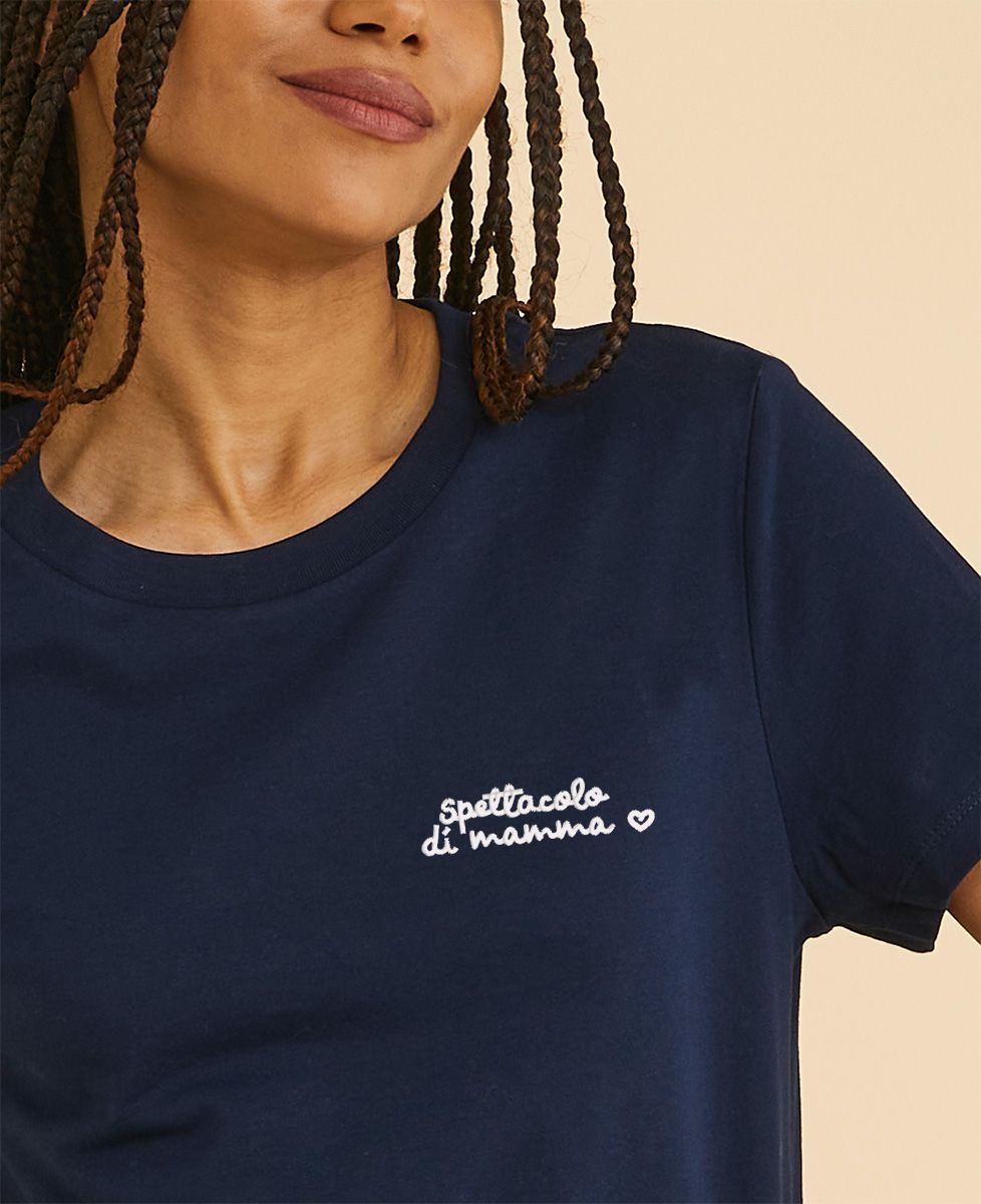T-shirt per lei Spettacolo di mamma ricamato