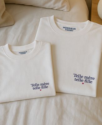 Duo de T-shirts Telle mère tel fils/telle fille