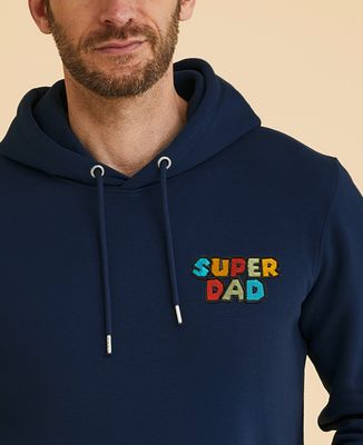 Men's hoodie Super Dad embroidered video game