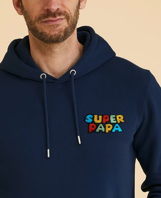 Hoodie Männer Super Papa Videospiel gestickt - Geek & Videospiele