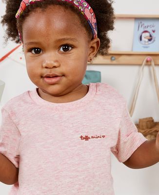 T-shirt voor baby Toffe mini geborduurd