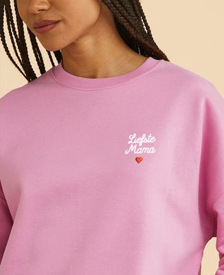 Dames sweatshirt Liefste mama borduren