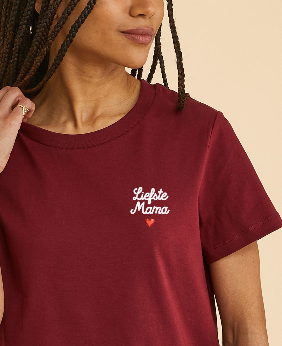 Dames-T-shirt Liefste mama borduren