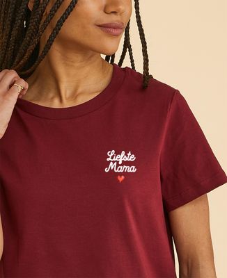 Dames-T-shirt Liefste mama borduren
