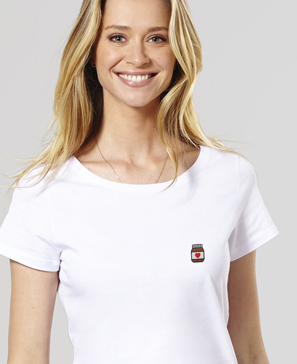 T-shirt femme Nutelove (brodé) - Cadeaux Couple