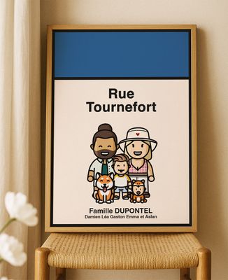 Poster Familie Figurine Brettspiel