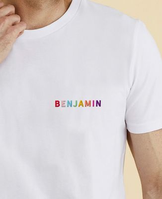 Men's T-Shirt Multicolored embroidered first name - Gifts for Dad, Mom's gifts