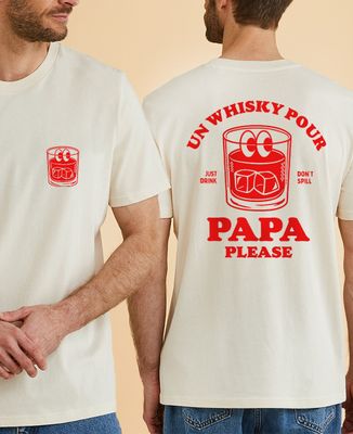 T-shirt homme Un whisky pour papa personnalisé - Apéro