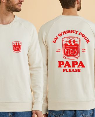 Sweatshirt homme Un whisky pour papa personnalisé - Apéro