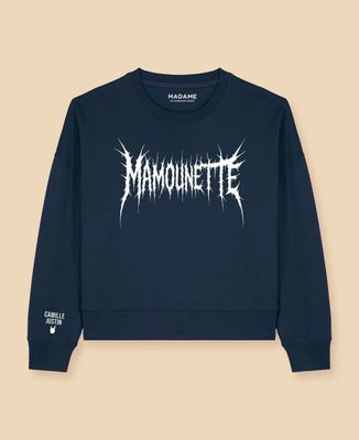 Sweatshirt femme Mamounette death metal et prénoms sur la manche