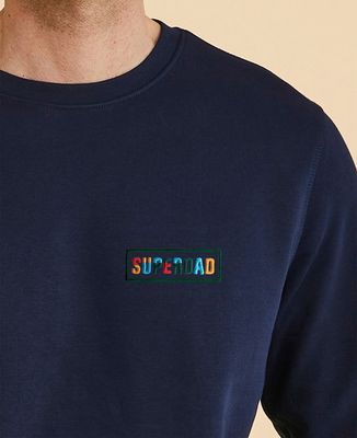 Men's sweatshirt Superdad multicolor (embroidered) - Gifts for Dad