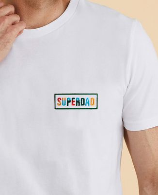 Men's T-Shirt Superdad multicolor (embroidered) - Gifts for Dad