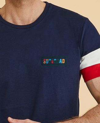 Filgood men's recycled t-shirt Superdad multicolor (embroidered) - Gifts for Dad