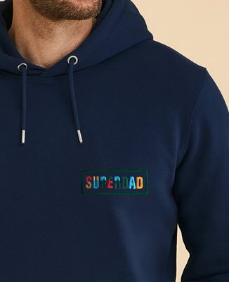 Men's hoodie Superdad multicolor (embroidered) - Gifts for Dad
