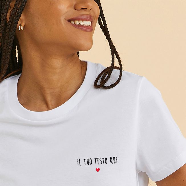 T-shirt Donna Personalizzata Con Testo A Scelta - Youth Designz 100% Cotone - Divertente Regalo