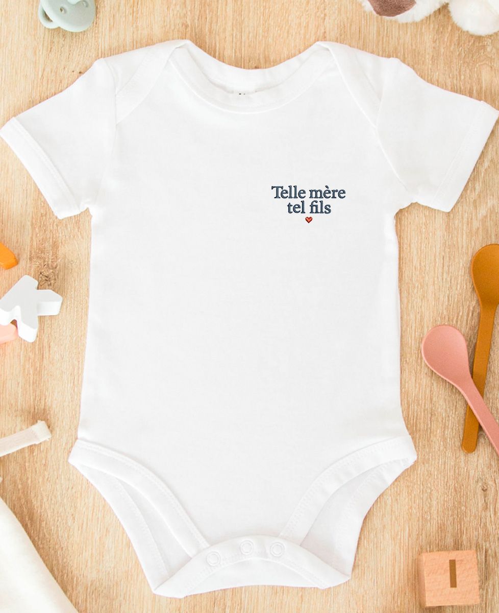 Body Telle mère tel fils (brodé) - Cadeaux Maman, Cadeaux Couple, Duo assortis