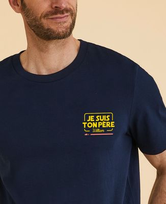 T-shirt homme Je suis ton père et prénom personnalisé - Cadeaux Papa