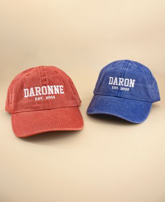 Daronne depuis date et prénom des enfants brodés
