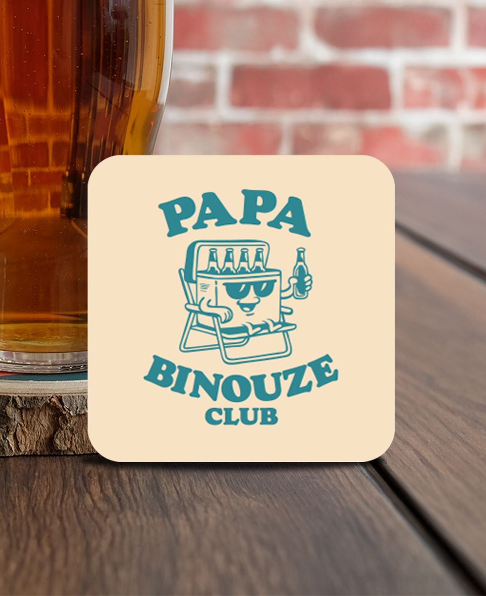 Dessous de verre Papa binouze club - Apéro
