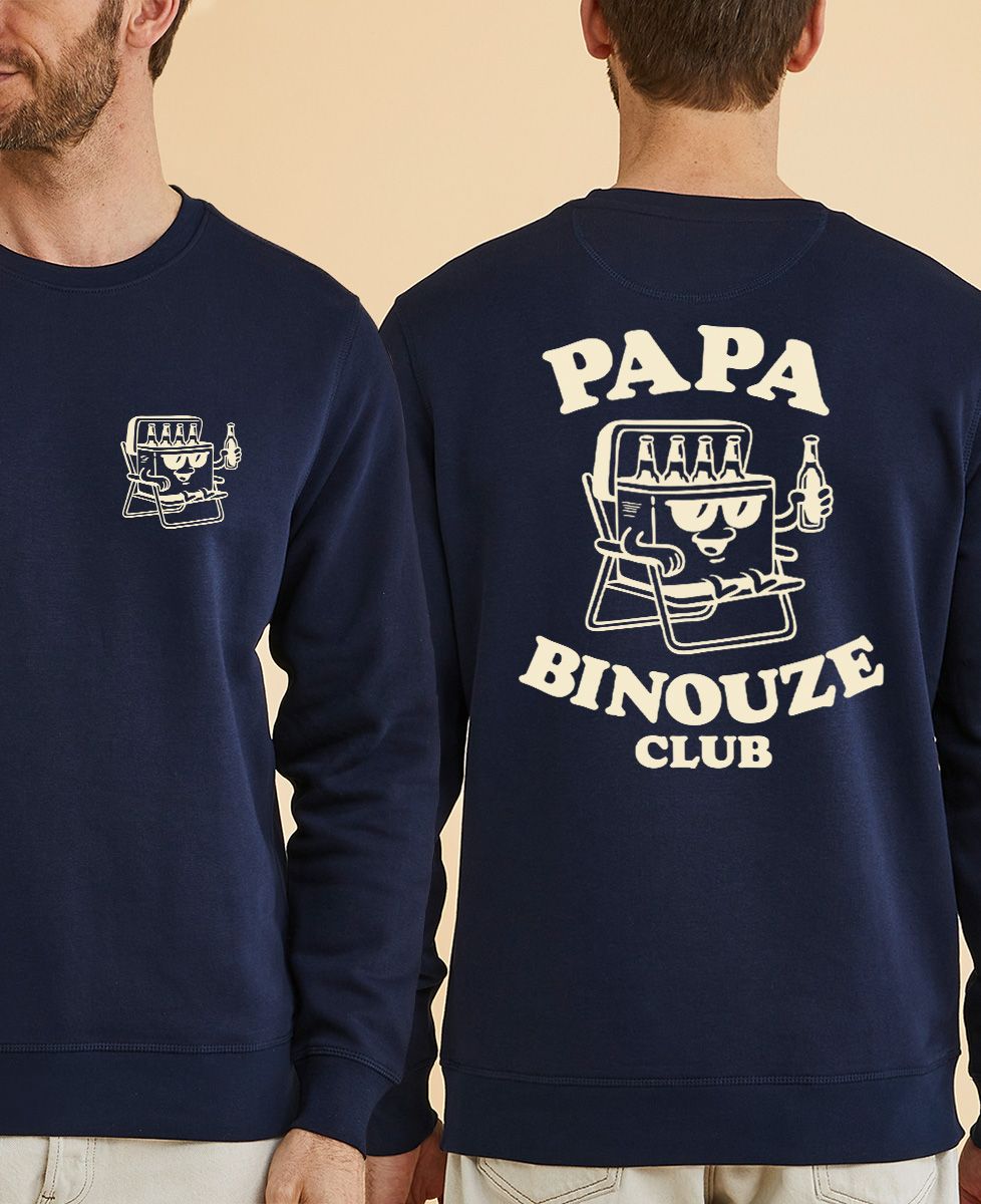 Sweatshirt homme Papa binouze club