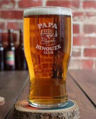 Verre à bière Papa binouze club - Apéro, Mariage