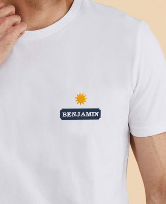 T-shirt homme Soleil anisé brodé personnalisé - Apéro