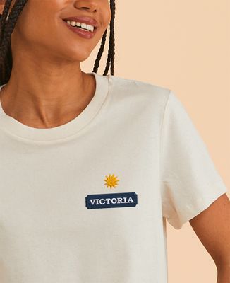 T-shirt femme Soleil anisé brodé personnalisé - Apéro