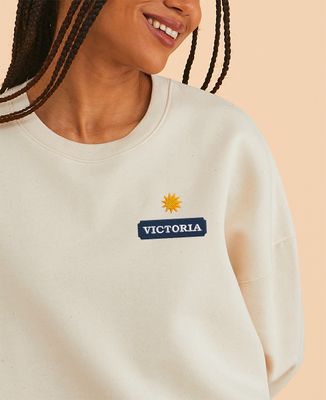 Sweatshirt femme Soleil anisé brodé personnalisé - Apéro