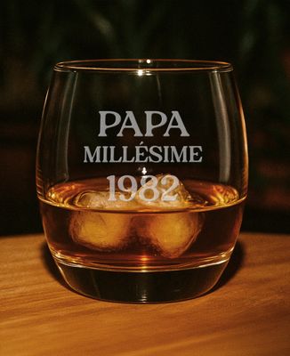 Verre à whisky Papa millésime gravé personnalisé - Apéro, Mariage