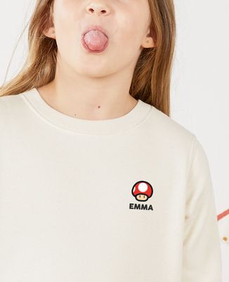 Children's sweatshirt Little mushroom personalized video game - Gifts for Dad, Geek & Video Games
