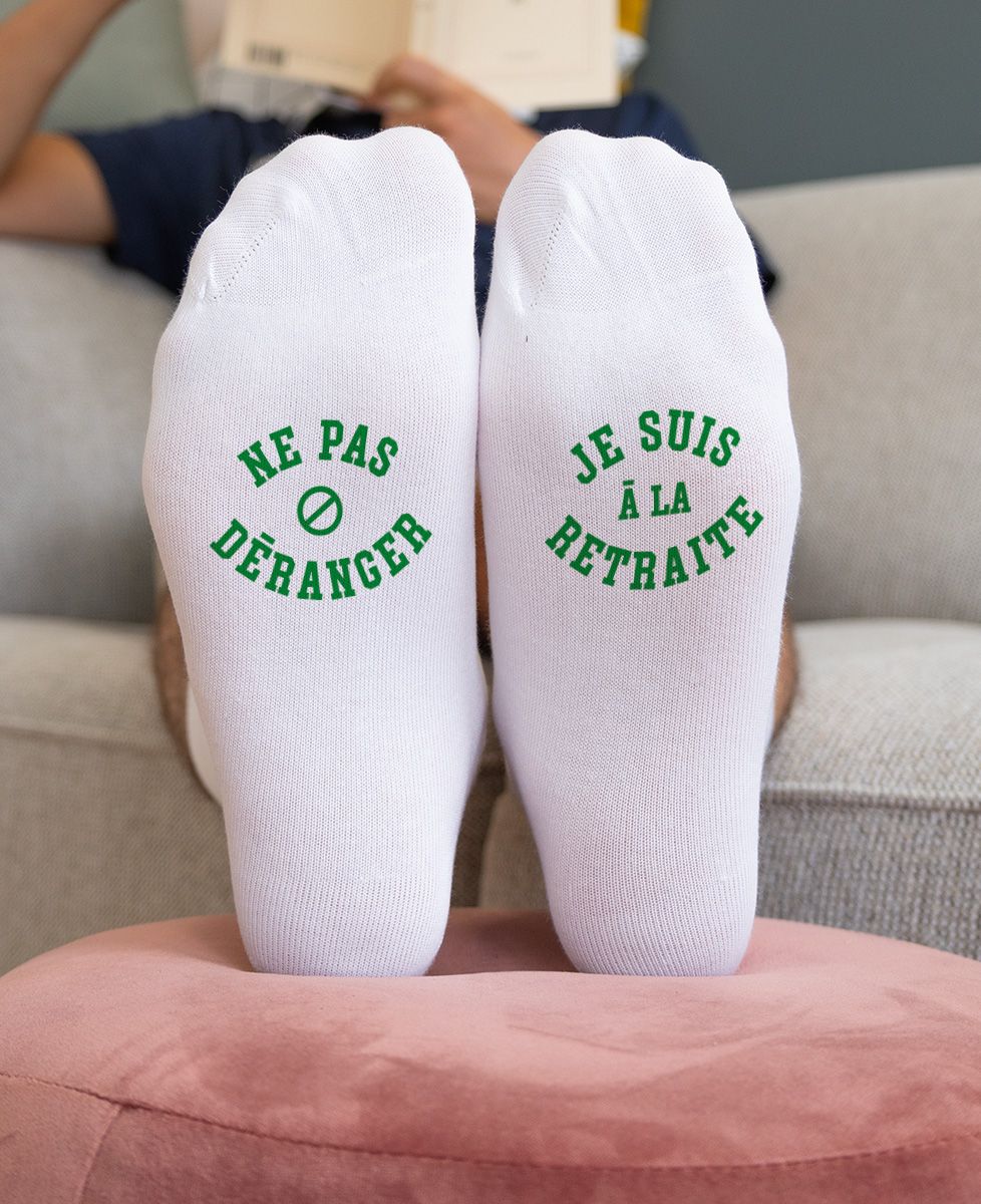 Chaussettes homme Ne pas déranger, je suis à la retraite
