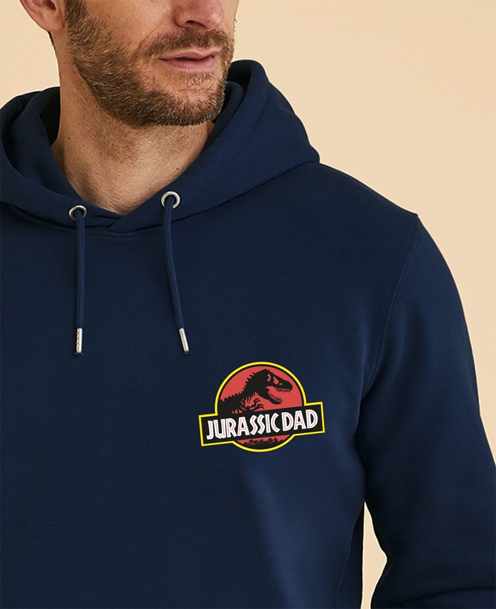 Hoodie homme Jurassic Dad Gris XS