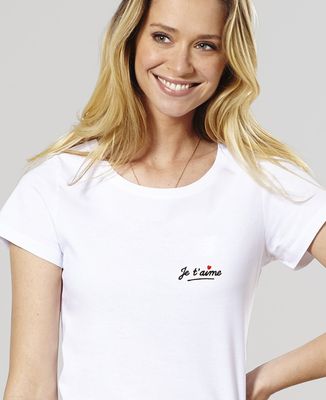 T-Shirt femme Je t'aime (brodé)