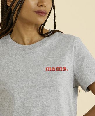 T-shirt femme Mams brodé personnalisé - Cadeaux Maman, Future Maman