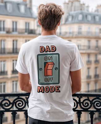 T-Shirt für Männer Dad-Modus Ein / Aus