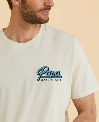 T-shirt homme Papa retro depuis année personnalisée - Cadeaux Papa