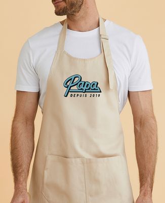Tablier à poche Papa retro depuis année personnalisée - Cadeaux Papa