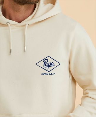 Hoodie homme Papa open 24/7 - Cadeaux Papa