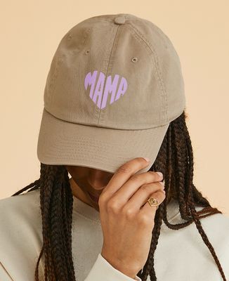 Casquette Mama dans un coeur en velours - Cadeaux Maman, Future Maman