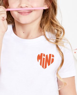 T-shirt enfant Mini dans un coeur en velours