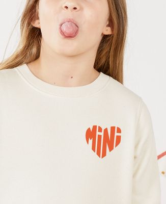 Sweatshirt enfant Mini dans un coeur en velours