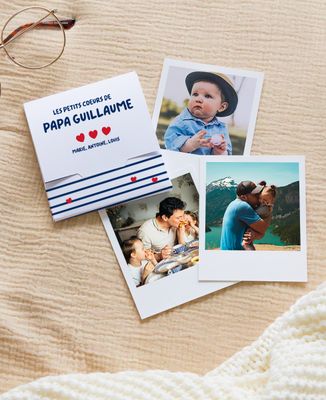 Box photo Les petits coeurs de papa - Cadeaux Papa, Ajouter mes photos