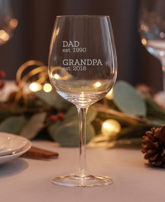 Wine glass Dad and Grandpa since engraved date - Aperitif, Papy's gift, Wedding