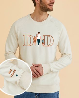 DAD illustriert und Namen auf dem Ärmel